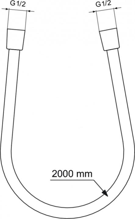 Душевой шланг 200 см Ideal Standard Idealflex BE200AA, хром