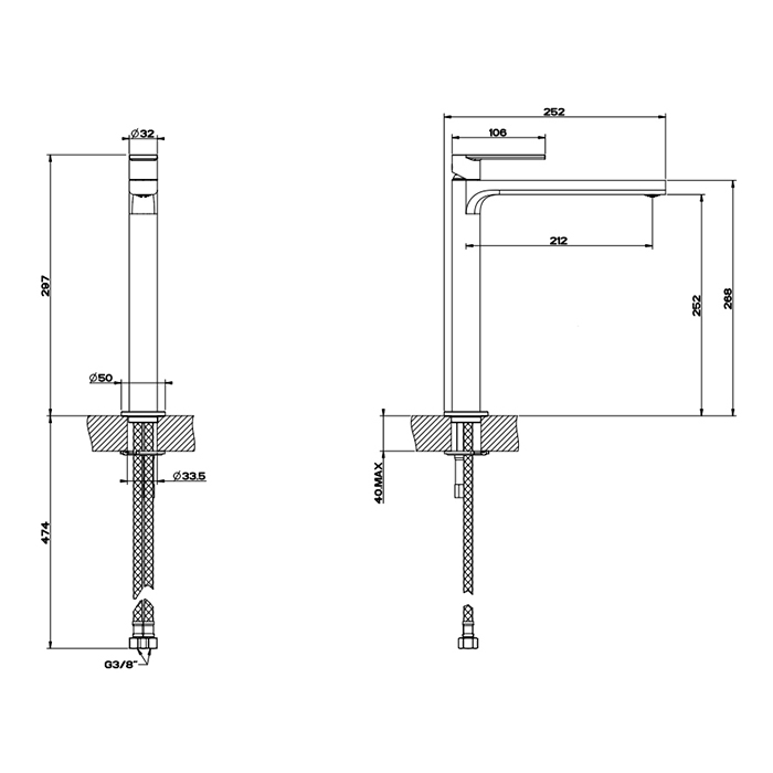 Смеситель для раковины Gessi Emporio Via manzoni 38609#149 никель