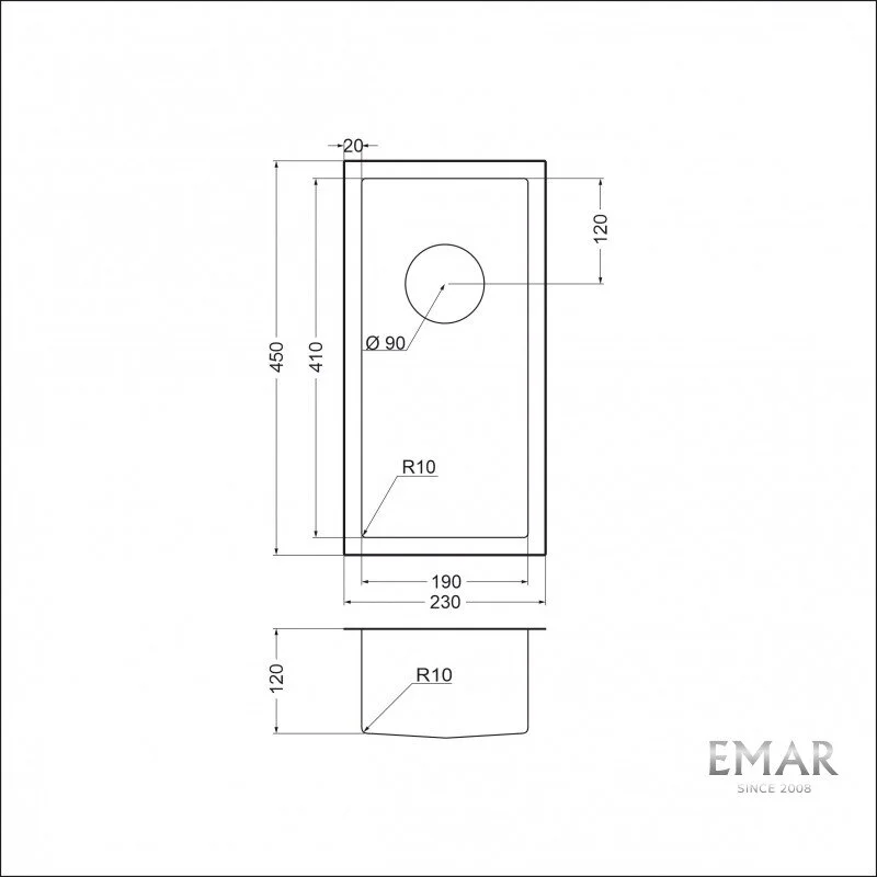 Кухонная мойка Emar Best EMB-126A PVD Nano Dark черный