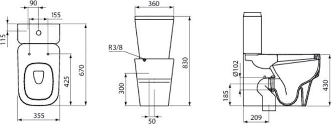 Бачок для унитаза Ideal Standard Imagine T405201, нижняя подводка