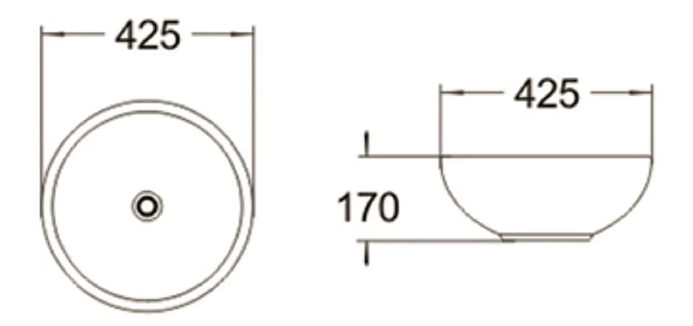 Раковина накладная SantiLine SL-1065 белый