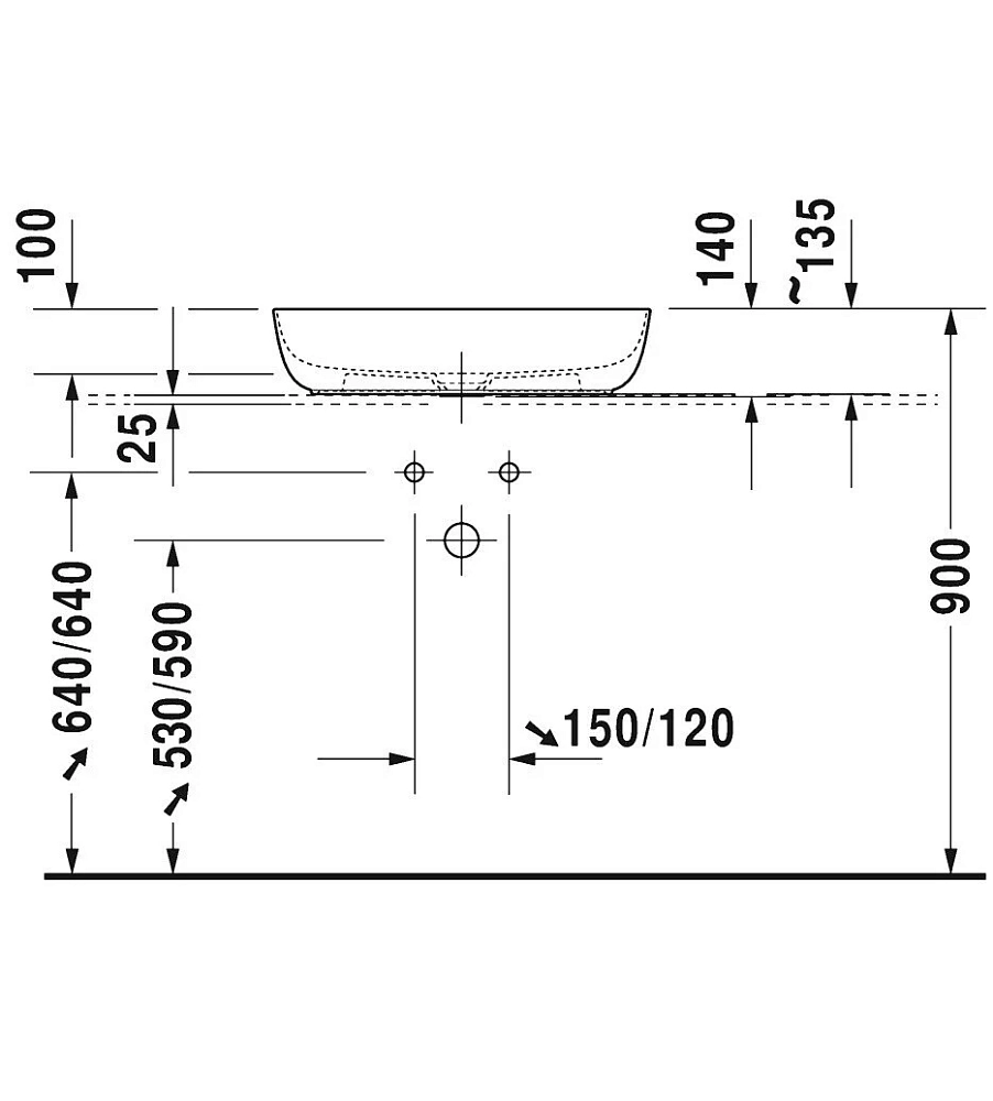 Раковина накладная Duravit Luv 379600000 белый