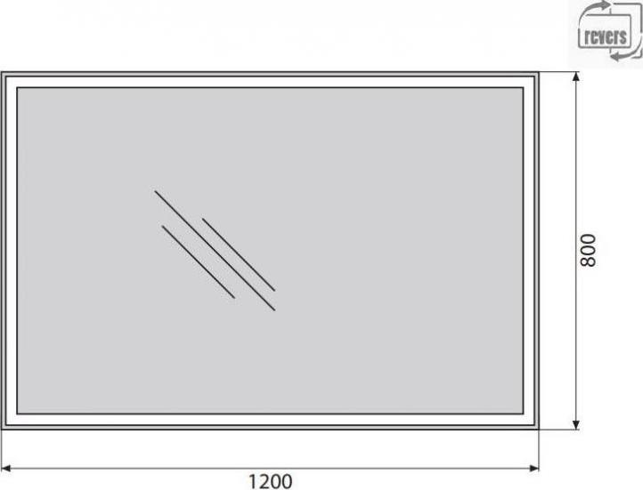 Зеркало BelBagno SPC-GRT-1200-800-LED-BTN