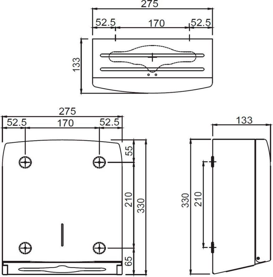 Диспенсер для бумажных полотенец Jaquar PTD-SAP-DT0106CS