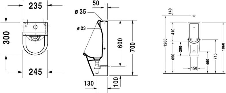 Писсуар Duravit Starck-3 0826250000