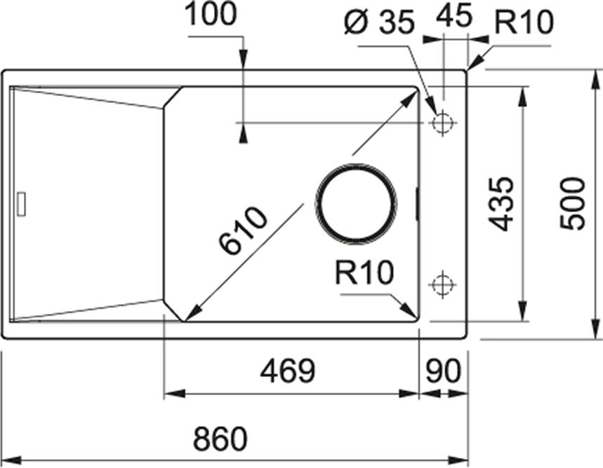 Кухонная мойка 86 см Franke FX FXG 611-86 114.0528.652, оникс