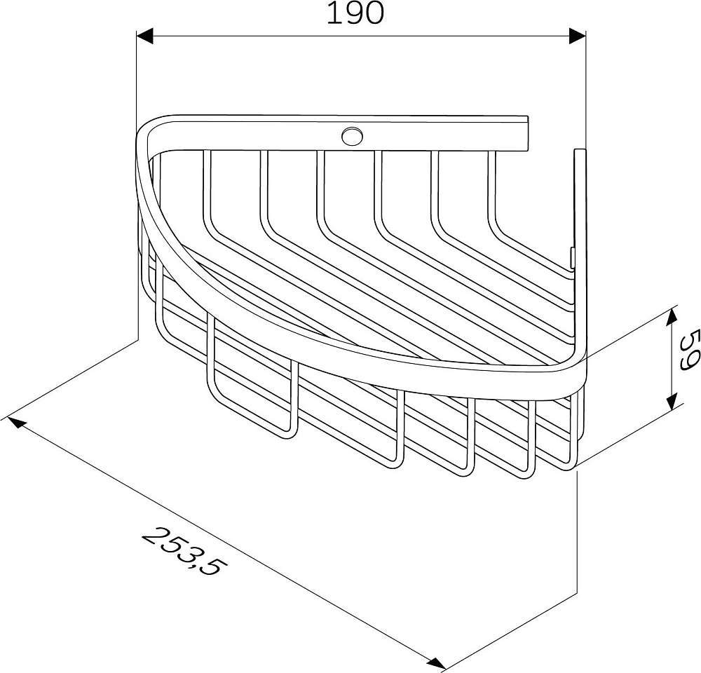 Полка AM.PM Sense L A7452100 угловая, хром