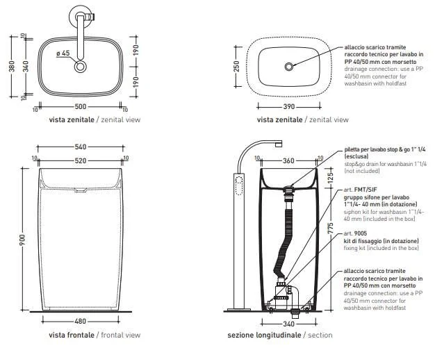 Раковина Flaminia MonoFlag FG52C белый