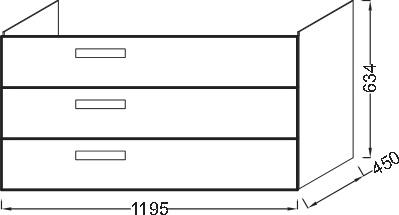 Тумба под раковину 120 см Jacob Delafon Rythmik EB1311-G80 коричневый