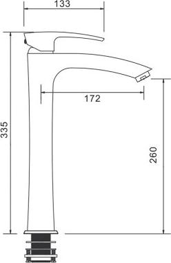 Смеситель для раковины Gappo G07-6 G1007-16