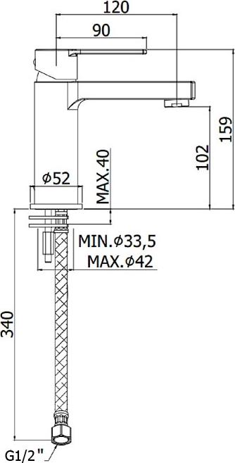 Смеситель Paffoni West WS071CR для раковины