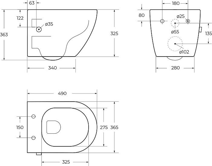 Подвесной унитаз BelBagno Uno BB3105CHR-BS/SC с сиденьем микролифт, белый