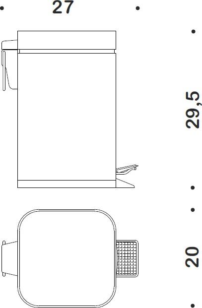 Мусорное ведро Colombo Design Black&White B9211.EPN чёрное