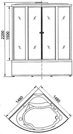 Душевой бокс Appollo Guci Guci-856_bezGM