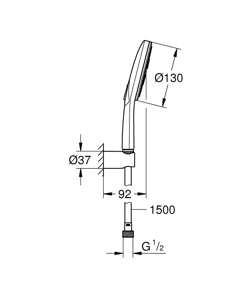 Душевой гарнитур Grohe Rainshower 26581LS0 хром, белый