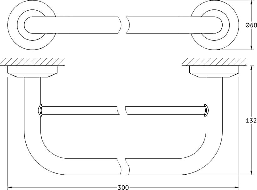 Полотенцедержатель FBS Standard STA 034 30 см