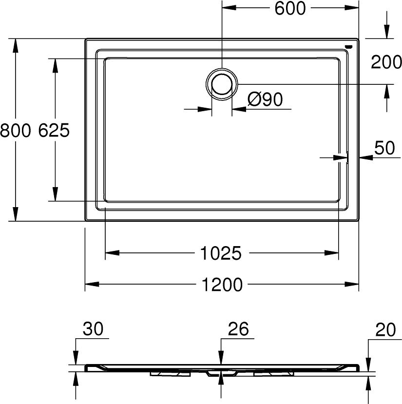 Поддон для душа Grohe Universal Shower Trays 39305000