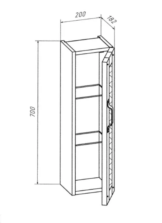 Зеркальный шкаф Бриклаер Лофт 4627125413322/4627125413346 коричневый, серый