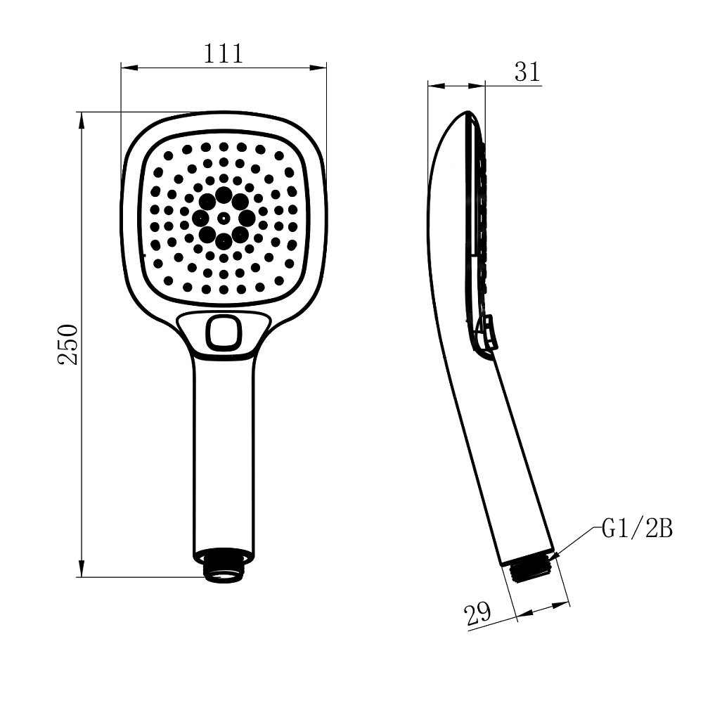 Душевая лейка Lemark LM1014C хром