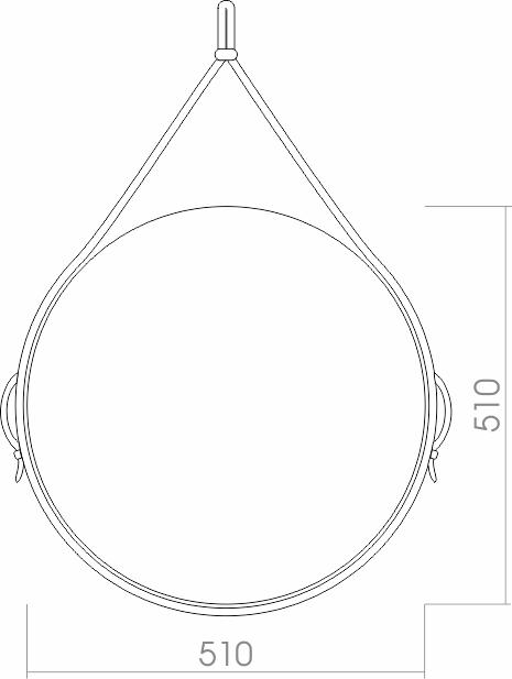 Зеркало 51 см Aquanika Country AQC5151RU15, коричневый