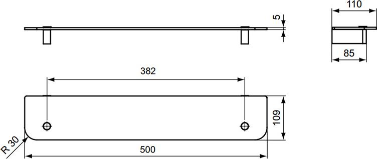 Полка Ideal Standard Connect 50 см