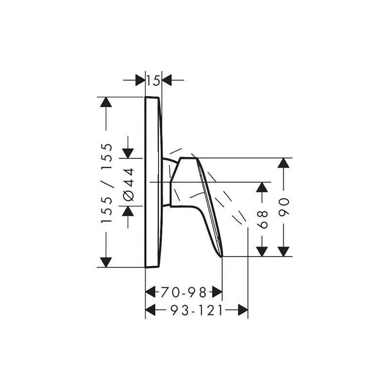 Смеситель для душа Hansgrohe Logis 71605670 черный