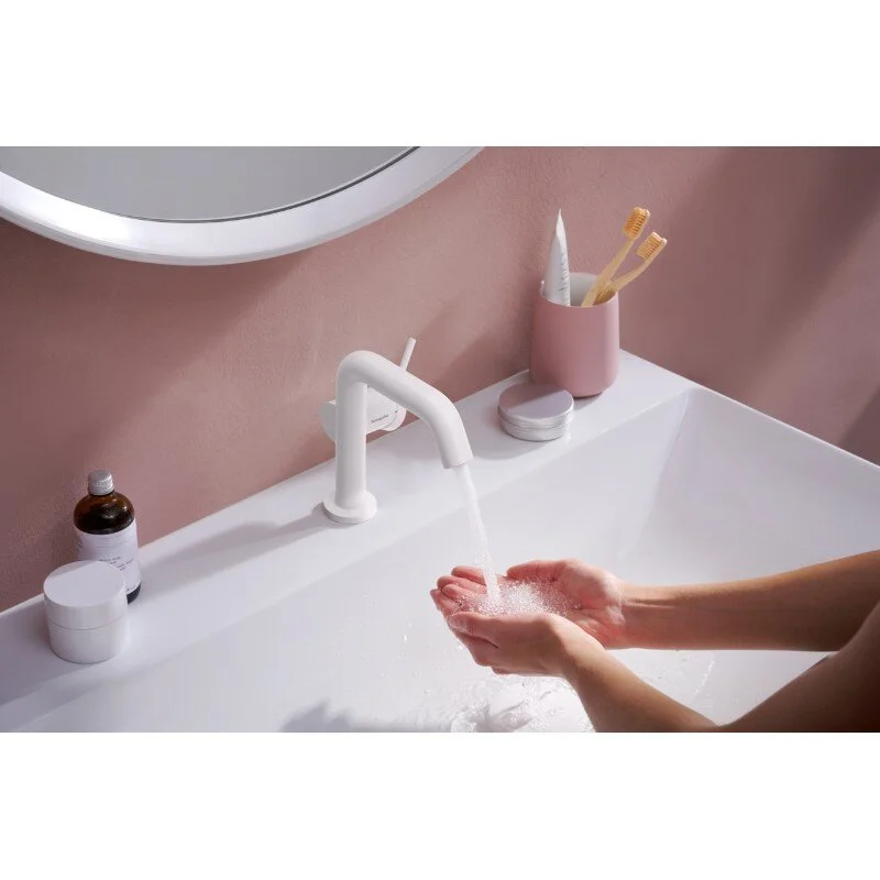 Смеситель для раковины Hansgrohe Tecturis S 73323700 белый