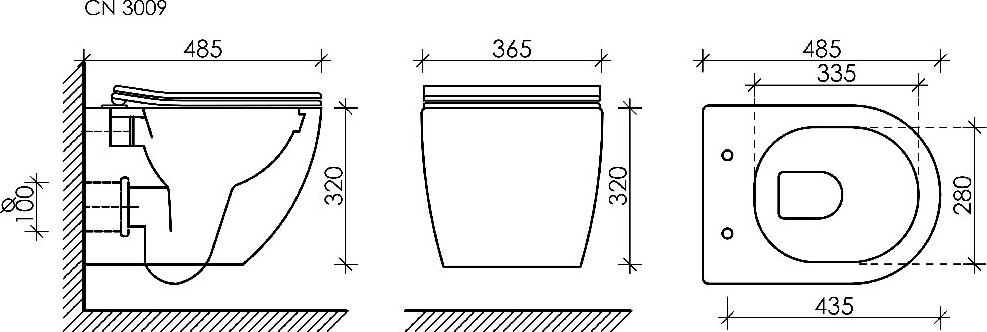 Комплект унитаз с инсталляцией Ceramica Nova Forma CN3009_1002M_1000 с сиденьем микролифт и клавишей смыва хром матовый