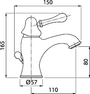 Смеситель Bugnatese Maya 8913DO для раковины золото