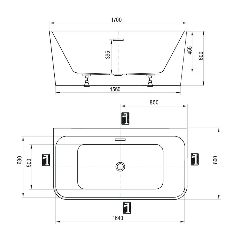 Акриловая ванна Ravak Freedom XC00D00041 белый