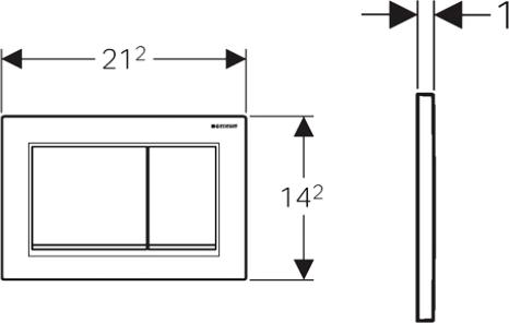 Кнопка смыва Geberit Omega 30 115.080.KH.1, хром