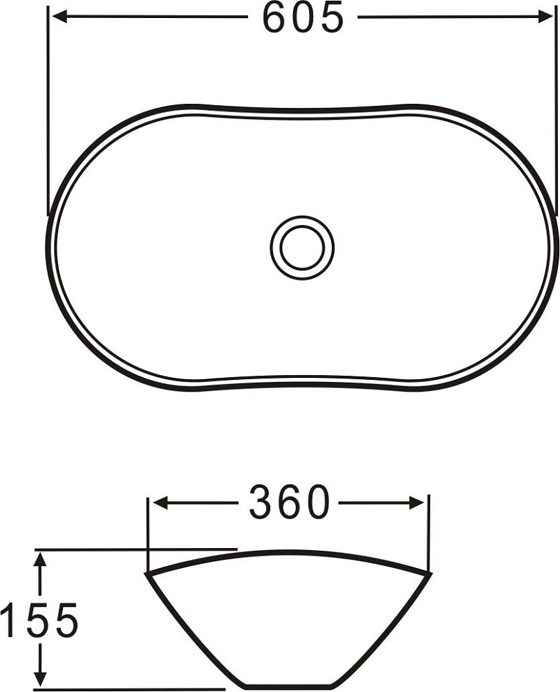 Раковина накладная 60 см BelBagno BB1404-H311, серый матовый