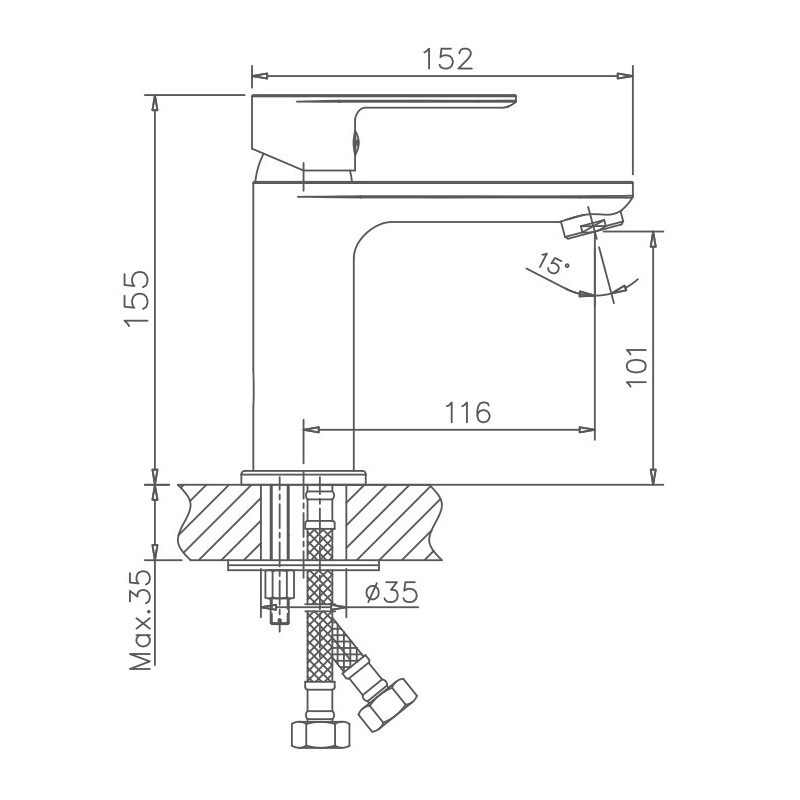 Смеситель для раковины Haiba HB10505-8 белый