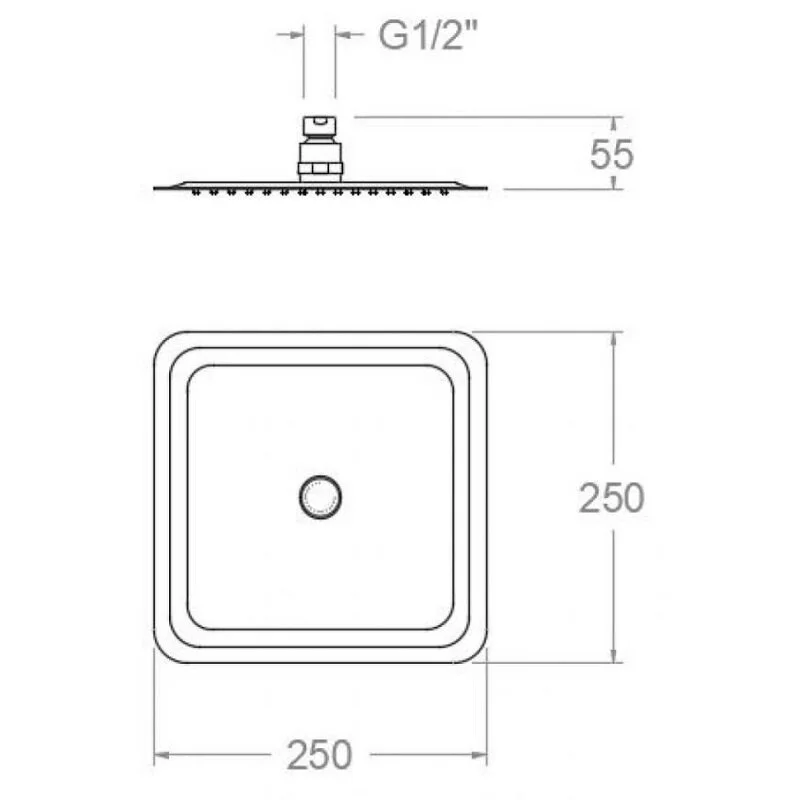 Душ верхний Ramon Soler RK250NM черный