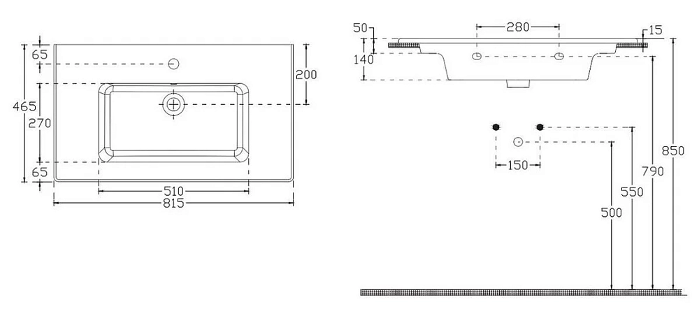 Раковина Isvea SistemaT 10SL51081SV-2L белый