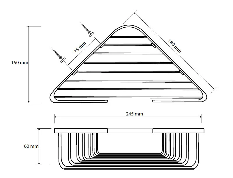 Полка Bemeta Cytro 102308120 черный