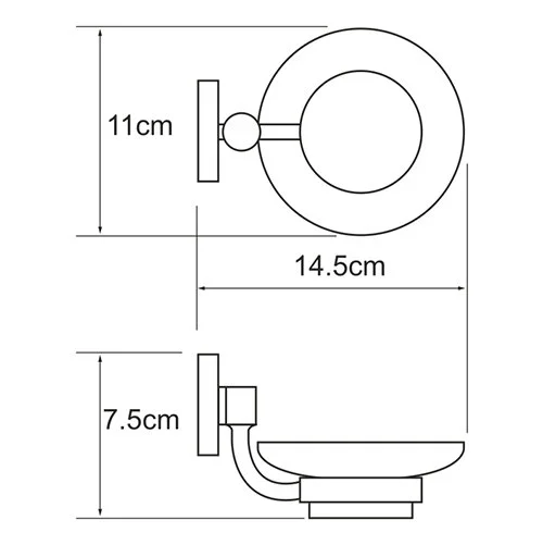 Мыльница WasserKRAFT Rhein К-6200 K-6229 хром