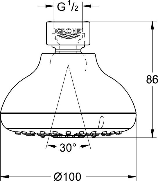 Верхний душ Grohe Tempesta Classic 27606001