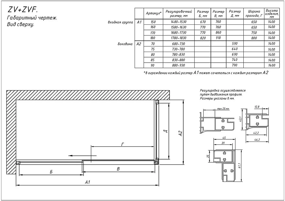 Шторка на ванну Vegas Glass ZV+ZVF ZV+ZVF 150*90 01 01