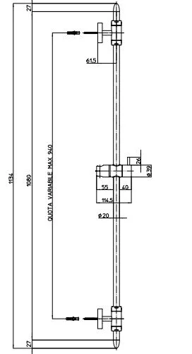 Штанга душевая Bossini D59000.030