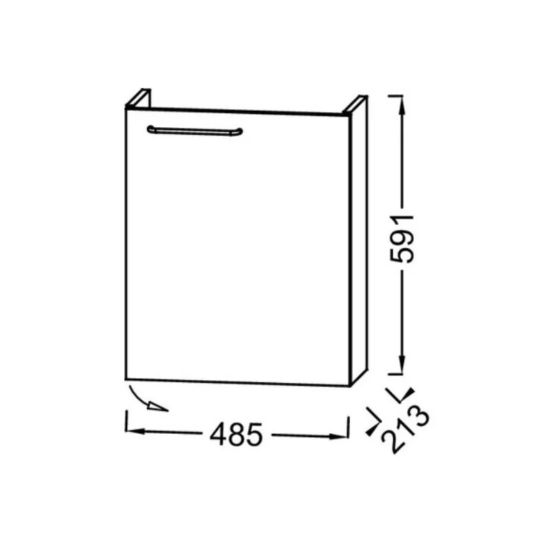 Тумба под раковину Jacob Delafon Odeon Rive Gauche EB2581G-RX-S17 черный