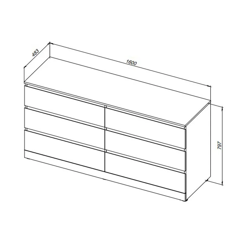 Комод Aquanet Сканди 302548 коричневый