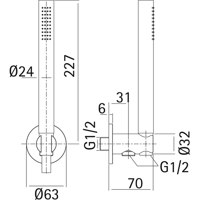 Душевой гарнитур Cisal Xion DS018300D1 серый