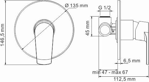 Гигиенический душ WasserKRAFT Dill A06157, хром