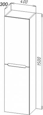 Шкаф-пенал BelBagno PIETRA-1500-2A-SC-SCM stucco cemento