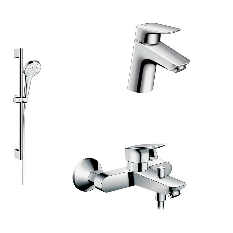 Душевой комплект Hansgrohe, хром, 71400000/71070000/26574400