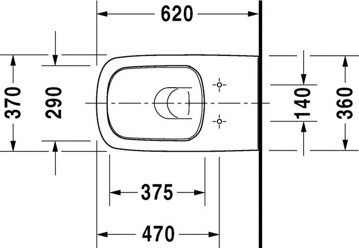 Подвесной унитаз Duravit DuraStyle Rimless 2542090000 безободковый