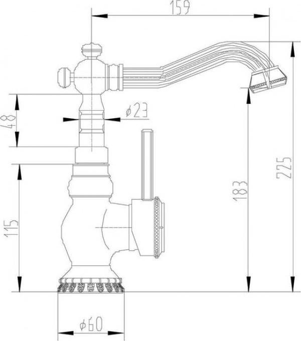 Смеситель Zorg Antic A 1005U-BR для раковины