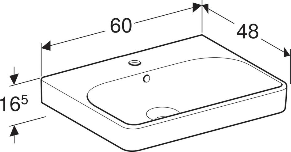 Мебель для ванной 60 см Geberit Smyle 529.352.00.6, белый