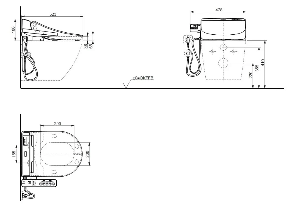 Унитаз Toto МН CW162Y с электронной крышкой-биде TCF6632G Washlet EK 2.0